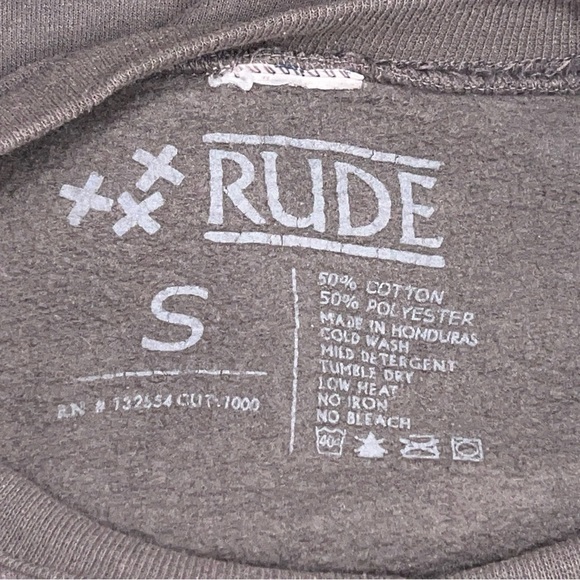 Y2K Era Rude Skull Sweatshirt READ DESCRIPTION  Small Sugar Skull Grey - Picture 3 of 14